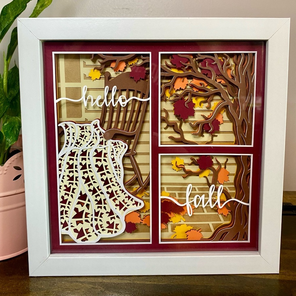 3D Hello Fall Shadowbox - Picture 5 of 8